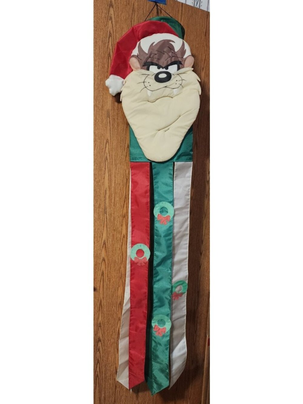 Vintage Looney Tunes Tasmanian Devil Taz Christmas Wind Sock